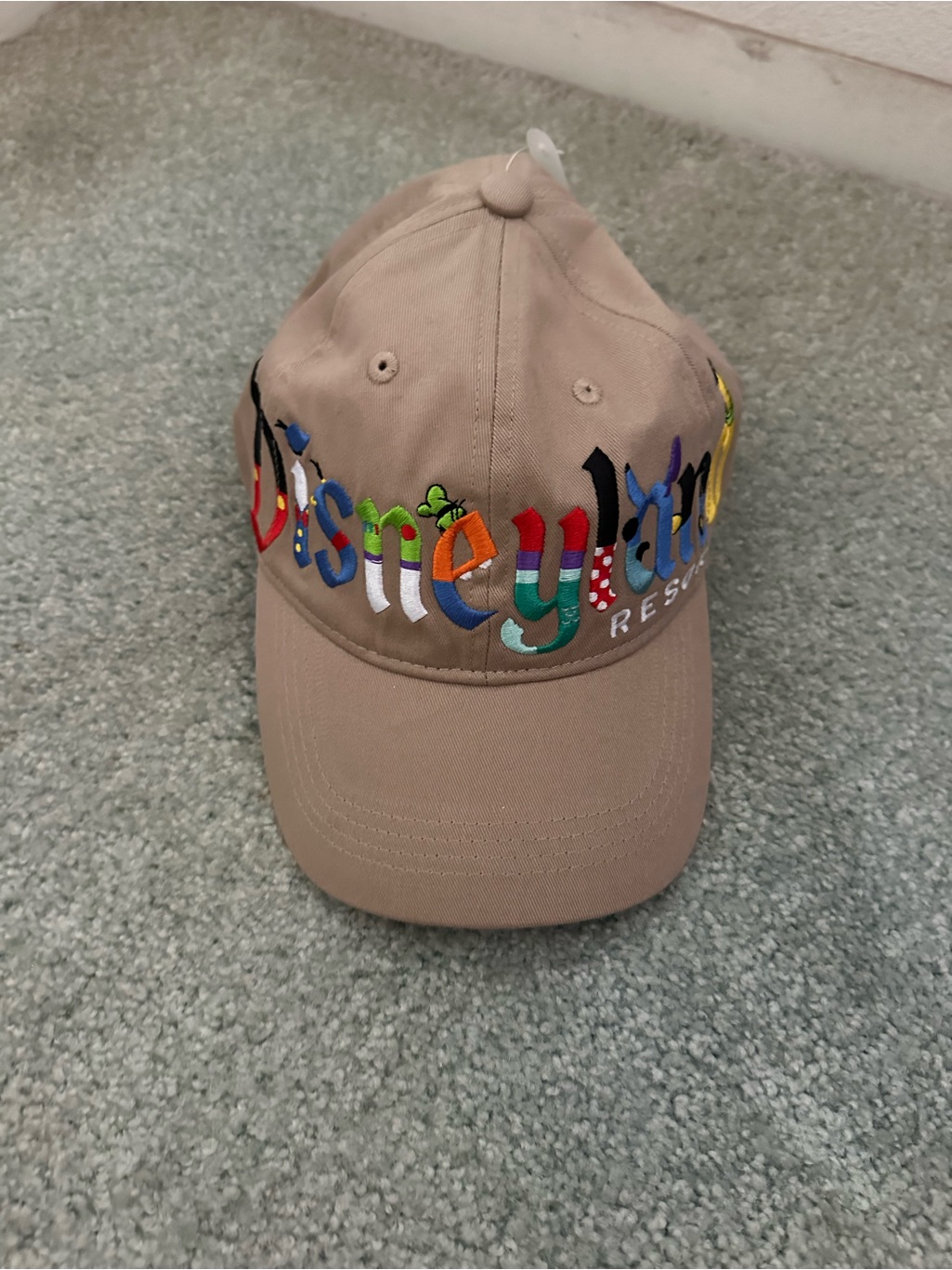 Disney Beige Cap With Multicolor Embroidered Logo